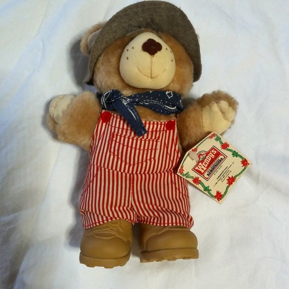VINTAGE New Old Stock Wendy's Dudley Furskin Bear - Picture 2 of 7